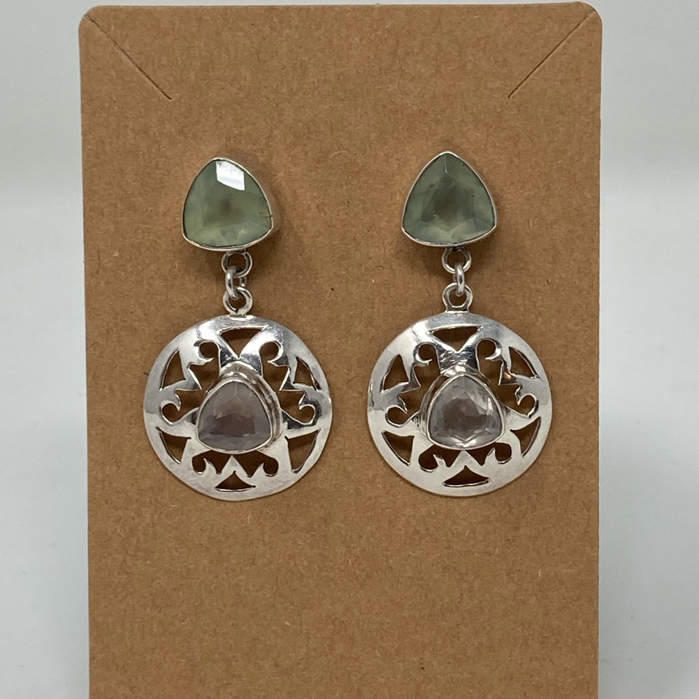 Statement Piece. Sterling Silver Multi-Gemstone D… - image 1